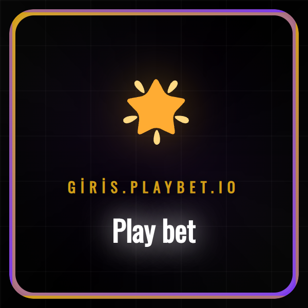 Play bet platformunun mor ve altın renkli logosu modern bir ekranda.