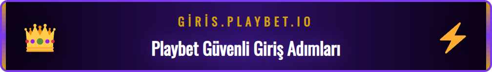 Playbet resmi adresine erişim adımlarını gösteren mor renkli bir kılavuz.