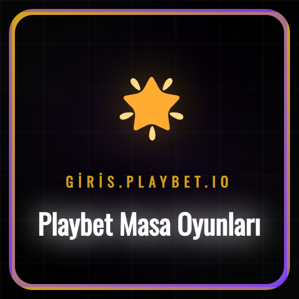 Mor ve altın renkli bir arayüzde Playbet Masa Oyunları lobisi.